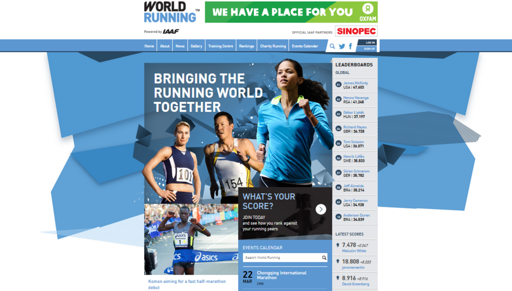 Spuštěn web o světovém běhání