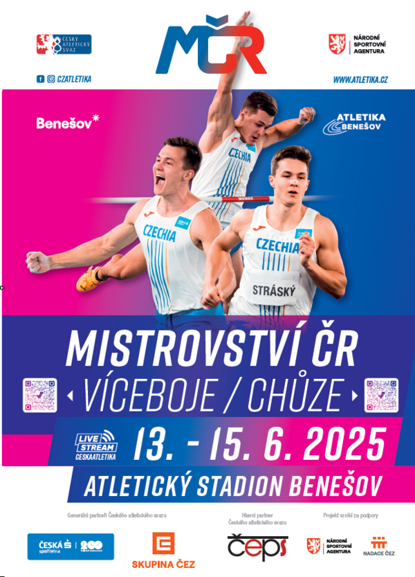 MČR ve vícebojích a chůzi 2025