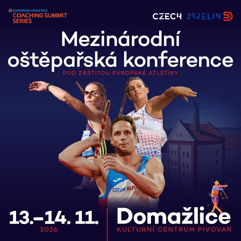 Oštěpařská konference v Domažlicích nabídne zkušenosti šampionů a jejich trenérů