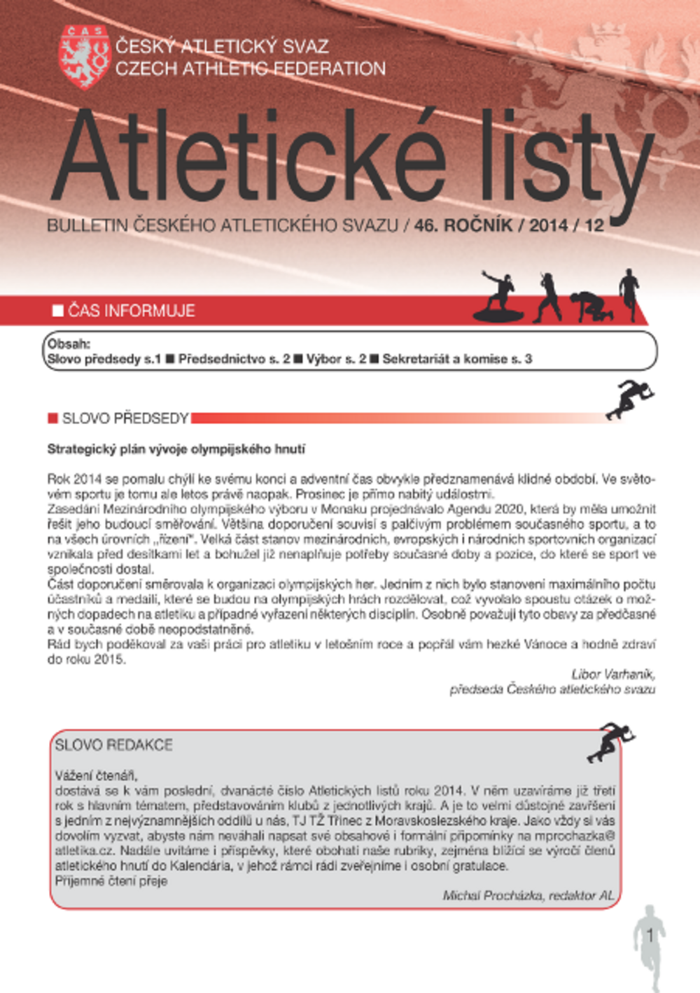 Prosincové Atletické listy
