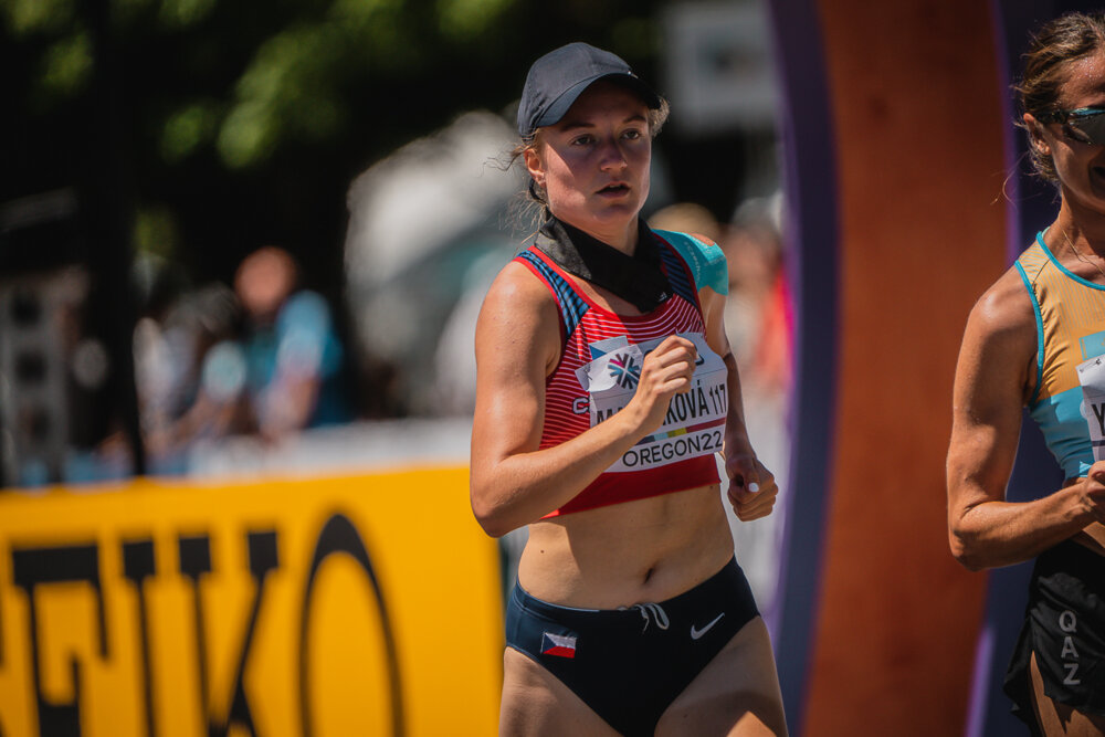 Martínková při premiéře na MS 21.