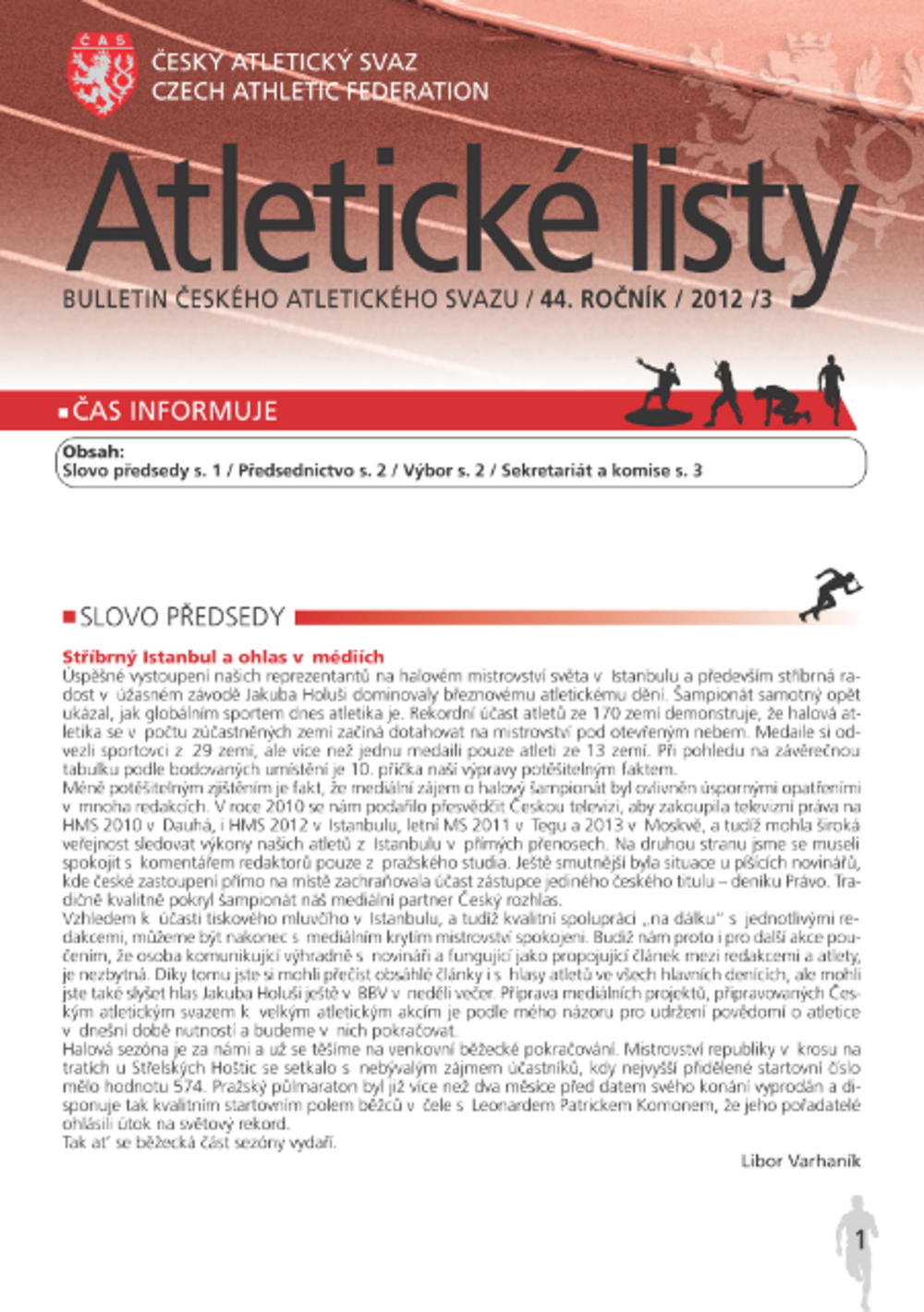 Březnové Atletické listy