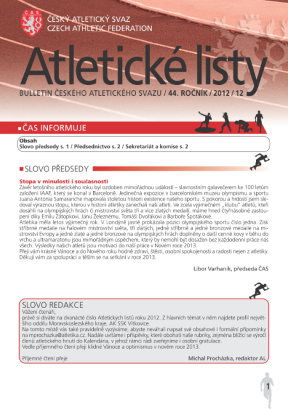 Prosincové Atletické listy