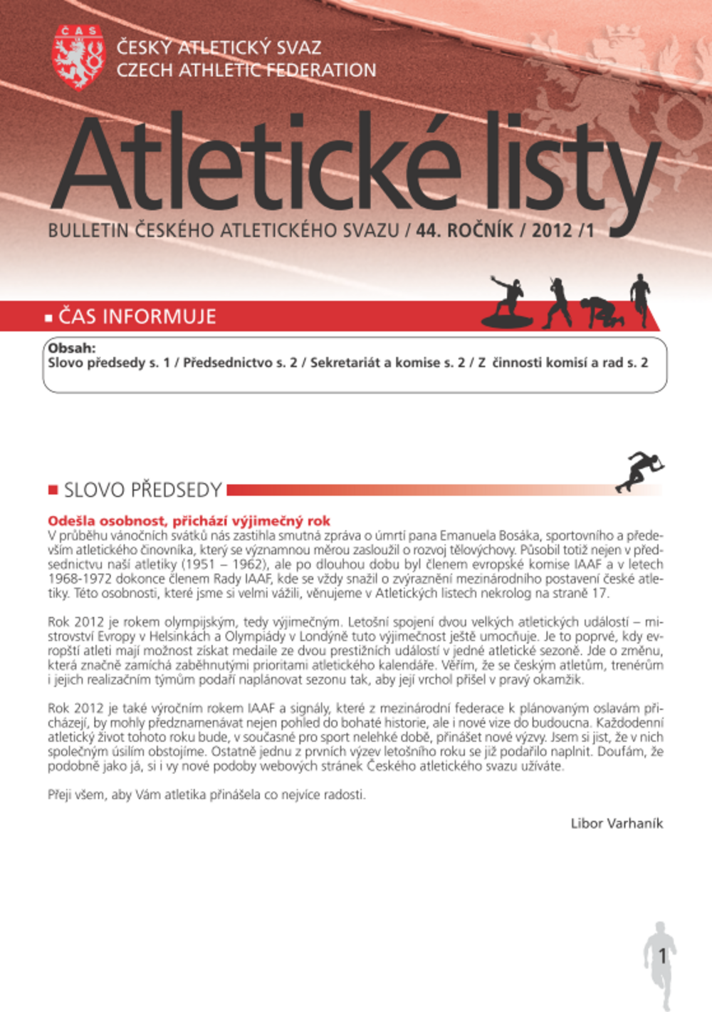 Lednové Atletické listy