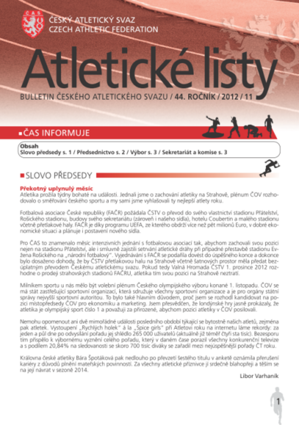 Listopadové Atletické listy