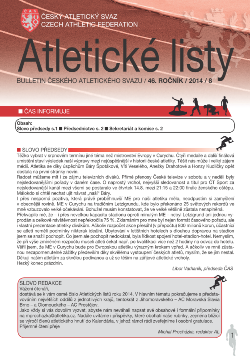 Srpnové Atletické listy