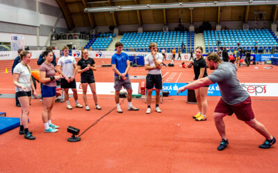Czech Indoor Gala - trénink atletů s dětmi