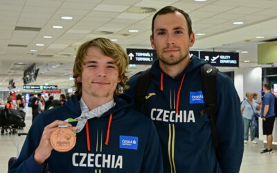 Přílet Jana Krčka z MS juniorů