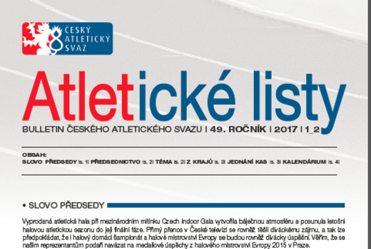 Vyšly únorové Atletické listy