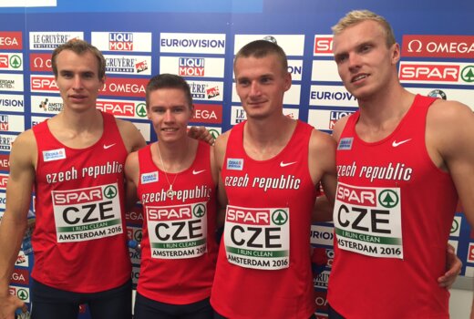 Česká štafeta do finále v národním rekordu