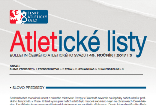 Vyšly březnové Atletické listy