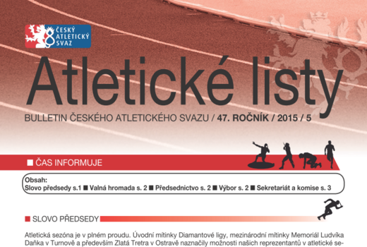 Květnové atletické listy