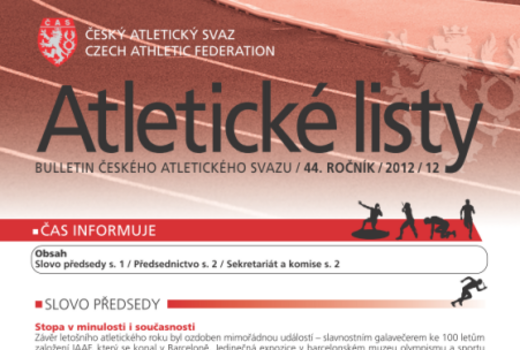 Prosincové Atletické listy