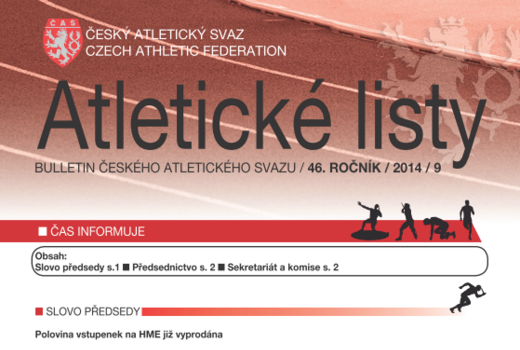 Zářijové Atletické listy